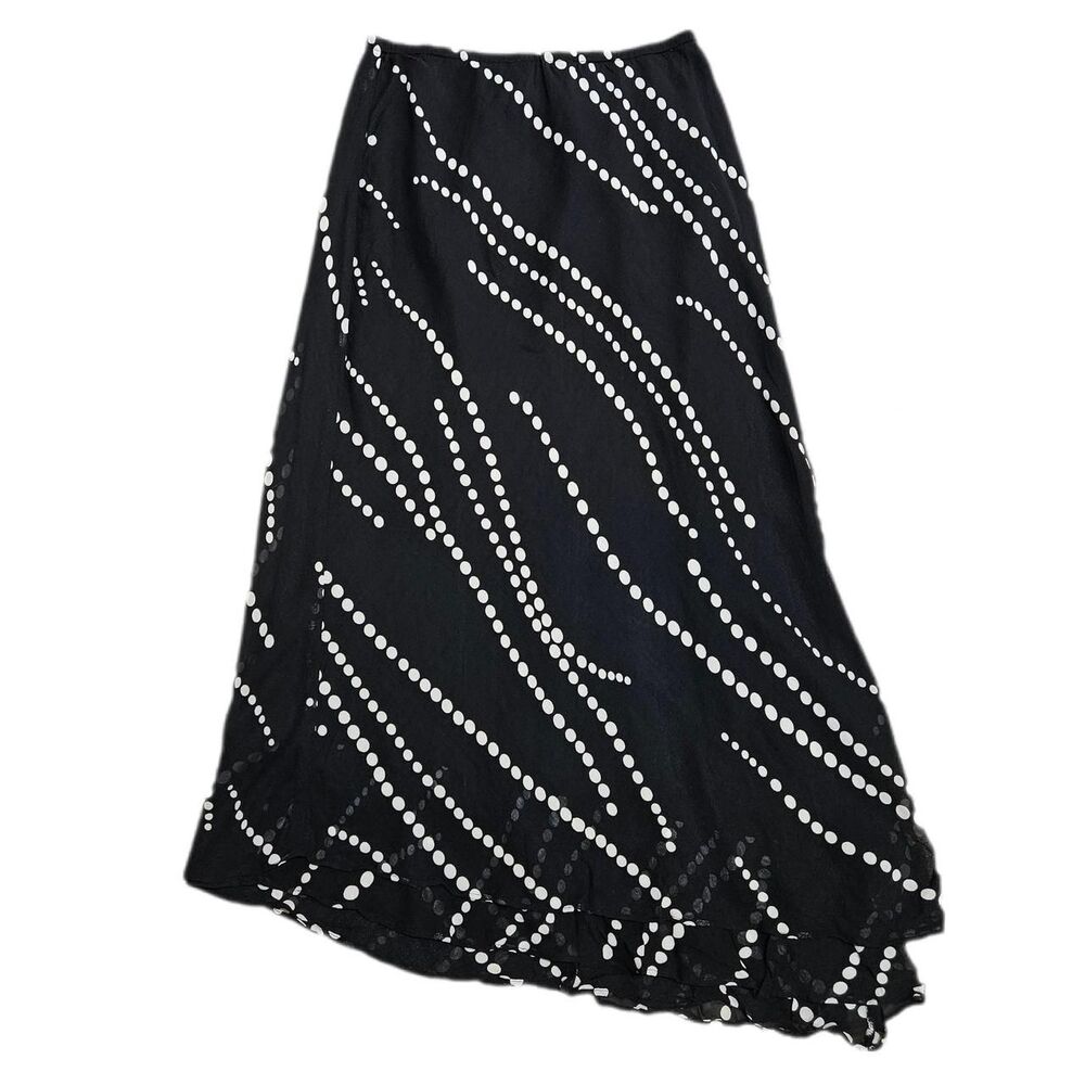 y2k boho whimsigoth black white asymmetrical skirt
